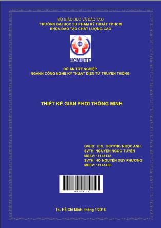 Đồ án Thiết kế giàn phơi thông minh (Phần 1)
