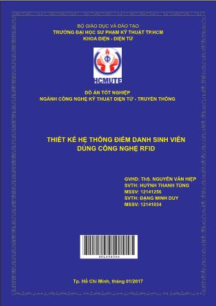 Đồ án Thiết kế hệ thống điểm danh sinh viên dùng công nghệ RFID (Phần 1)