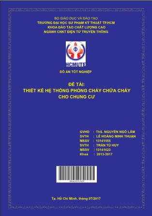 Đồ án Thiết kế hệ thống phòng cháy chữa cháy cho chung cư (Phần 1)