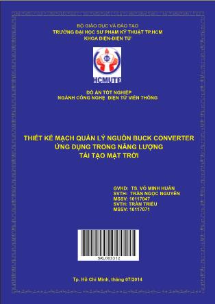 Đồ án Thiết kế mạch quản lý nguồn buck converter ứng dụng trong năng lượng tái tạo mặt trời (Phần 1)