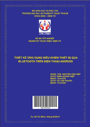 Đồ án Thiết kế ứng dụng ðiều khiển thiết bị qua bluetooth trên ðiện thoại android (Phần 1)
