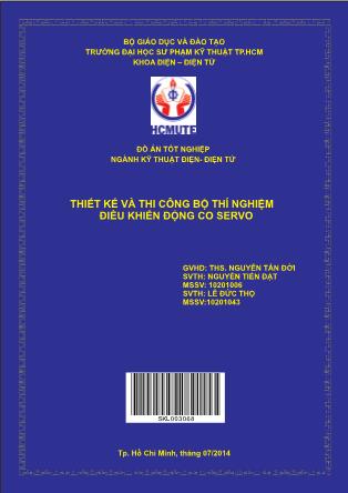 Đồ án Thiết kế và thi công bộ thí nghiệm điều khiển động CO Servo