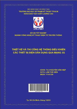 Đồ án Thiết kế và thi công hệ thống điều khiển các thiết bị điện dân dụng qua mạng 3G (Phần 1)