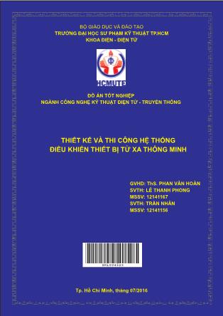 Đồ án Thiết kế và thi công hệ thống điều khiển thiết bị từ xa thông minh (Phần 1)