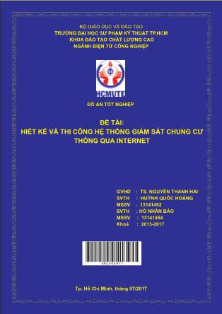 Đồ án Thiết kế và thi công hệ thống giám sát chung cư thông qua internet (Phần 1)