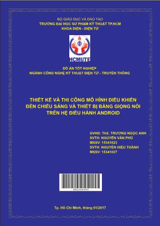 Đồ án Thiết kế và thi công mô hình điều khiển đèn chiếu sáng và thiết bị bằng giọng nói trên hệ điều hành android (Phần 1)