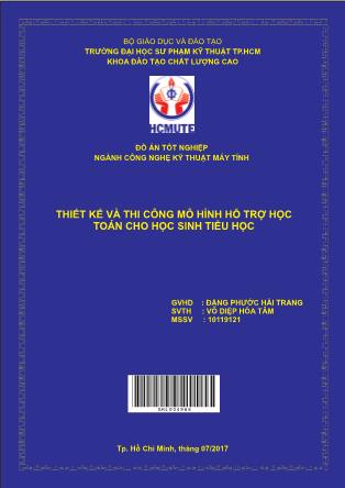 Đồ án Thiết kế và thi công mô hình hỗ trợ học toán cho học sinh tiểu học (Phần 1)