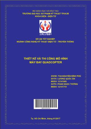 Đồ án Thiết kế và thi công mô hình máy bay quadcopter (Phần 1)