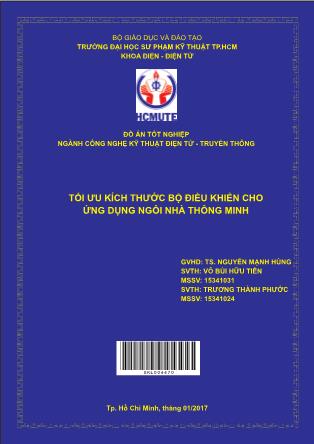 Đồ án Tối ưu kích thước bộ điều khiển cho ứng dụng ngôi nhà thông minh (Phần 1)