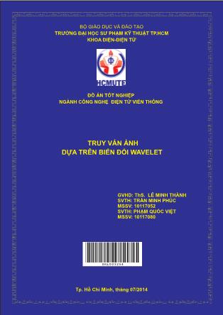 Đồ án Truy vấn ảnh dựa trên biến ðổi Wavelet (Phần 1)