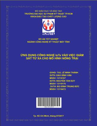 Đồ án Ứng dụng công nghệ IoTs vào việc giám sát từ xa cho mô hình nông trại (Phần 1)