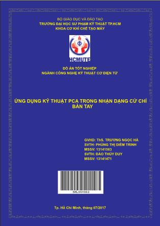 Đồ án Ứng dụng kỹ thuật PCA trong nhận dạng cử chỉ bàn tay (Phần 1)