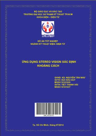 Đồ án Ứng dụng stereo vision xác định khoảng cách (Phần 1)