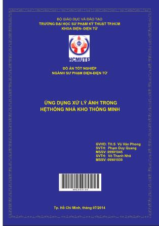 Đồ án Ứng dụng xử lý ảnh trong hệthống nhà kho thông minh (Phần 1)