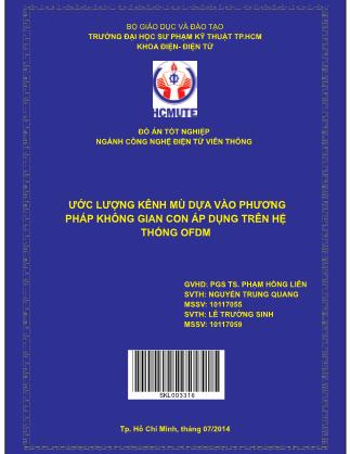 Đồ án Ước lượng kênh mù dựa vào phương pháp không gian con áp dụng trên hệ thống OFDM (Phần 1)