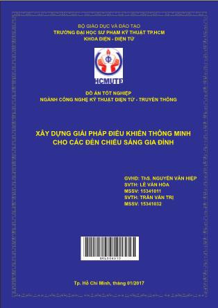 Đồ án Xây dựng giải pháp điều khiển thông minh cho các đèn chiếu sáng gia đình (Phần 1)