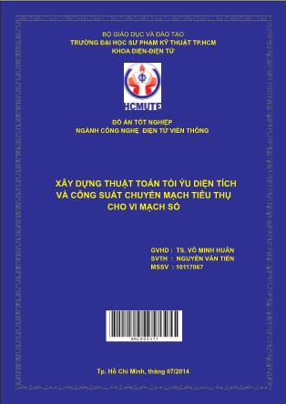 Đồ án Xây dựng thuật toán tối ý diện tích và công suất chuyển mạch tiêu thụ cho vi mạch số (Phần 1)
