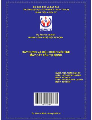 Đồ án Xây dựng và điều khiển mô hình máy cắt tôn tự động (Phần 1)