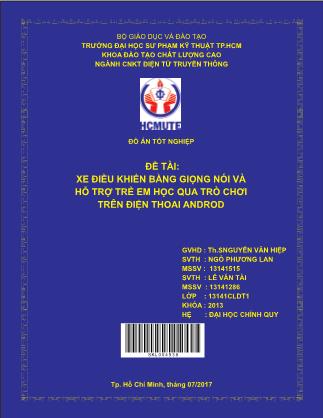 Đồ án Xe điều khiển bằng giọng nói và hỗ trợ trẻ em học qua trò chơi trên điện thoại androd (Phần 1)