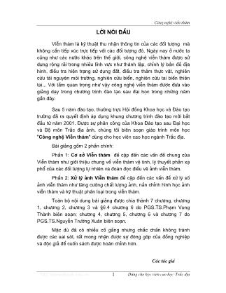 Giáo trình Công nghệ viễn thám