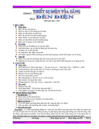 Giáo trình Điện dân dụng - Bài 11: Đèn điện