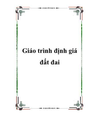 Giáo trình Định giá đất đai