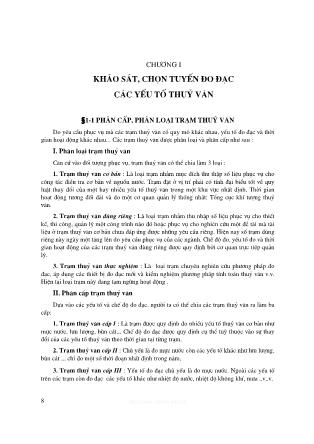 Giáo trình Đo đạc thủy văn