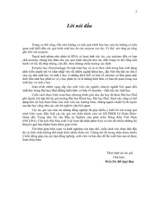 Giáo trình Enzyme học (Enzymology) - PGS.TS. Đỗ Quý Hai