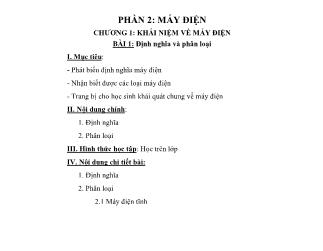 Giáo trình Kỹ thuật điện - Phần 2: Máy điện