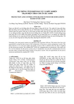 Hệ thống tích hợp bảo vệ và điều khiển trạm điện theo chuẩn IEC 61850