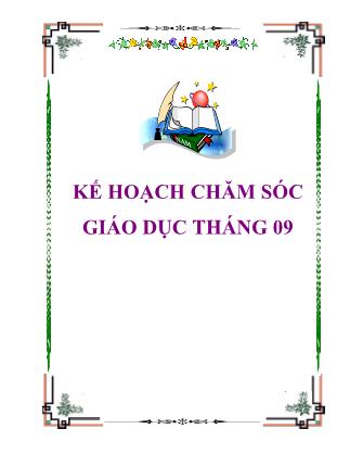 Kế hoạch chăm sóc giáo dục tháng 09