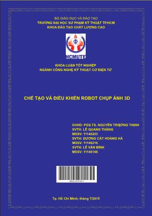 Khóa luận Chế tạo và điều khiển robot chụp ảnh 3D (Phần 1)