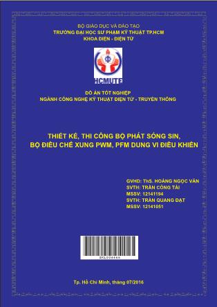 Khóa luận Thiết kế, thi công bộ phát sóng sin, bộ điều chế xung PWM,PFM dung vi điều khiển (Phần 1)