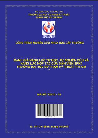 Luận văn Ðánh giá năng lực tự học, tự nghiên cứu và năng lực hợp tác của sinh viên SPKT trường ĐH SPKT.Tp HCM (Phần 1)