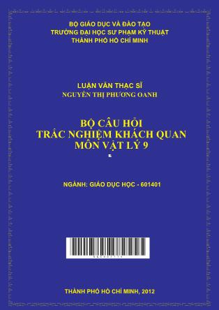 Luận văn Bộ câu hỏi trắc nghiệm khách quan môn vật lý 9 (Phần 1)