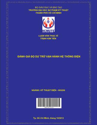 Luận văn Đánh giá độ dự trữ vận hành hệ thống điện (Phần 1)