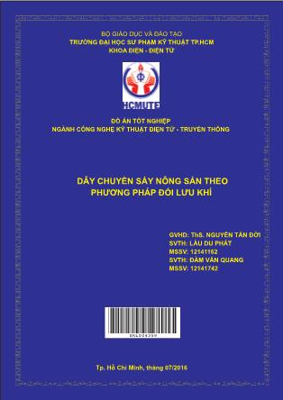 Luận văn Dây chuyền sấy nông sản theo phương pháp đối lưu khí (Phần 1)