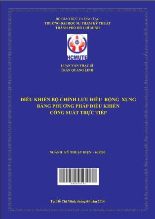 Luận văn Điều khiển bộ chỉnh lưu điều rộng xung bằng phương pháp điều khiển công suất trực tiếp (Phần 1)