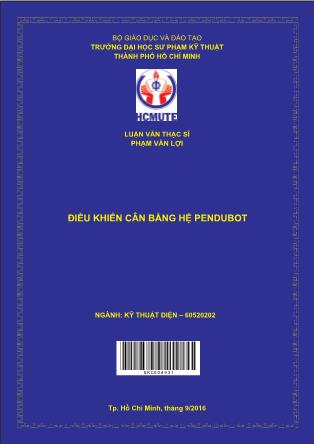 Luận văn Điều khiển cân bằng hệ Pendubot (Phần 1)