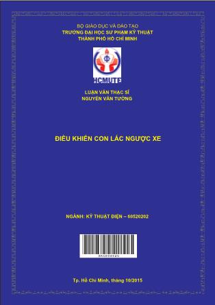 Luận văn Điều khiển con lắc ngược xe (Phần 1)