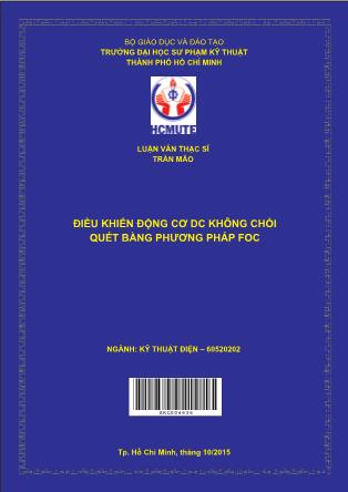 Luận văn Điều khiển động cơ DC không chổi quét bằng phương pháp FOC (Phần 1)