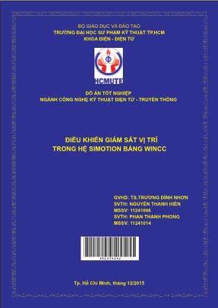 Luận văn Điều khiển giám sát vị trí trong hệ Simotion bằng Wincc (Phần 1)