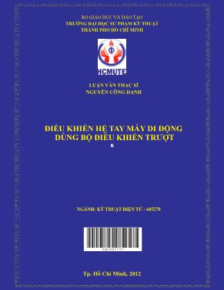 Luận văn Điều khiển hệ tay máy di động dùng bộ điều khiển trượt (Phần 1)