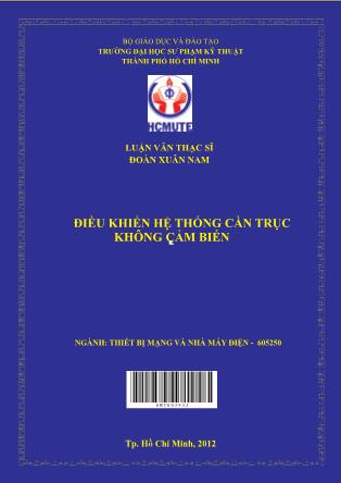 Luận văn Điều khiển hệ thống cần trục không cảm biến (Phần 1)