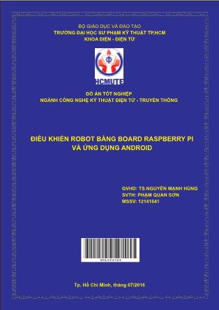 Luận văn Điều khiển Robot bằng board Raspberry Pi và ứng dụng Andoird (Phần 1)