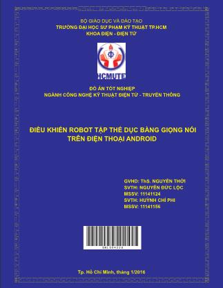 Luận văn Điều khiển robot tập thể dục bằng giọng nói trên điện thoại Android (Phần 1)