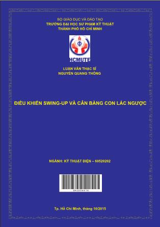 Luận văn Điều khiển Swing-Up và cân bằng con lắc ngược (Phần 1)