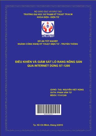 Luận văn Điều khiển và giám sát lò rang nông sản qua internet dùng PLC S7- 1200 (Phần 1)