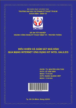 Luận văn Điều khiển và giám sát nhà kính qua mạng Internet ứng dụng kit Intel Galileo (Phần 1)