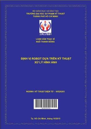 Luận văn Định vị robot dựa trên kỹ thuật xử lý hình ảnh (Phần 1)